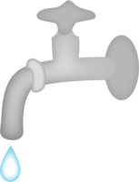 節水-水道の蛇口から水が垂れている