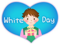 White Day-Boys with gifts