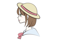 Profile of a woman wearing a hat
