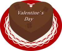 Valentine-Heart-shaped chocolate cake