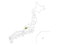 Japanese map and Toyama prefecture