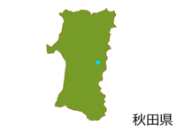 Map of Akita prefecture (colored) Material