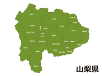 Map of Yamanashi prefecture (by municipality)