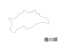 Blank map material of Kagawa Prefecture