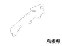White map material of Shimane Prefecture