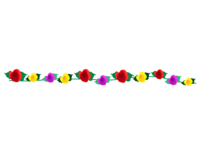 3 color rose line-line