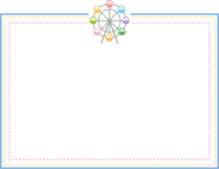 Colorful square frame of Ferris wheel Decorative frame