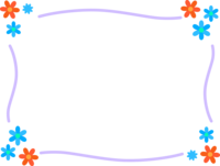 Simple light blue floret frame Decorative frame