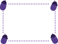Eggplant frame at the four corners Decorative frame