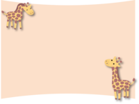 两只长颈鹿装饰框