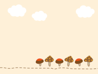 Mushroom and cloud frame Decorative frame