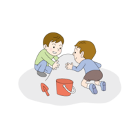 Children playing in the sandbox