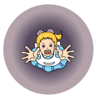 Alice falling into a rabbit hole