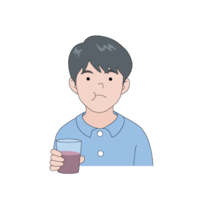 Gargling child