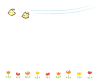 Handwritten style tulip frame-decorative frame