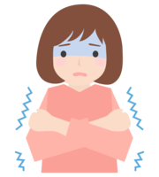 Chills-Shivering woman