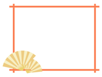 Japanese style frame of folding fan-decorative frame