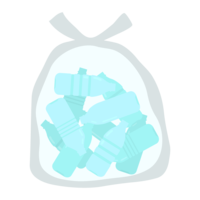 PET bottle in a garbage bag
