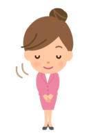 おじぎをする女性会社員