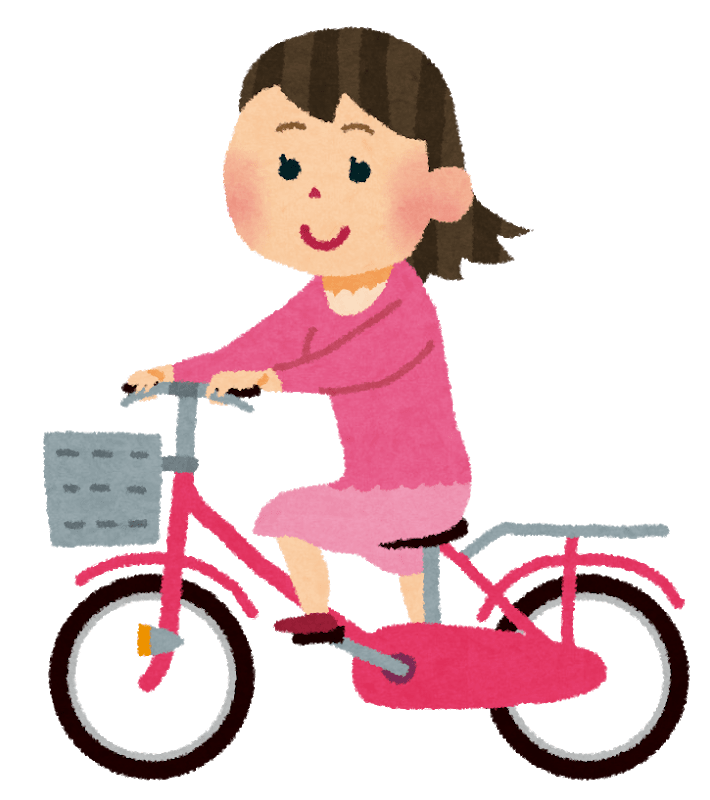骑自行车的女性