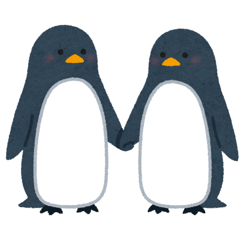 ペンギンのカップル イラスト素材 超多くの無料かわいいイラスト素材