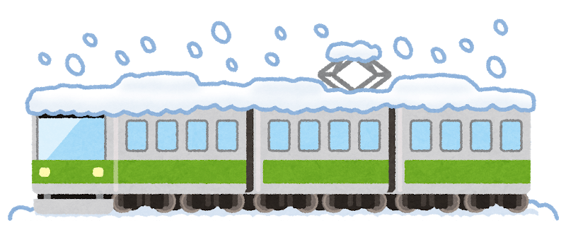 雪で止まる電車 イラスト素材 超多くの無料かわいいイラスト素材