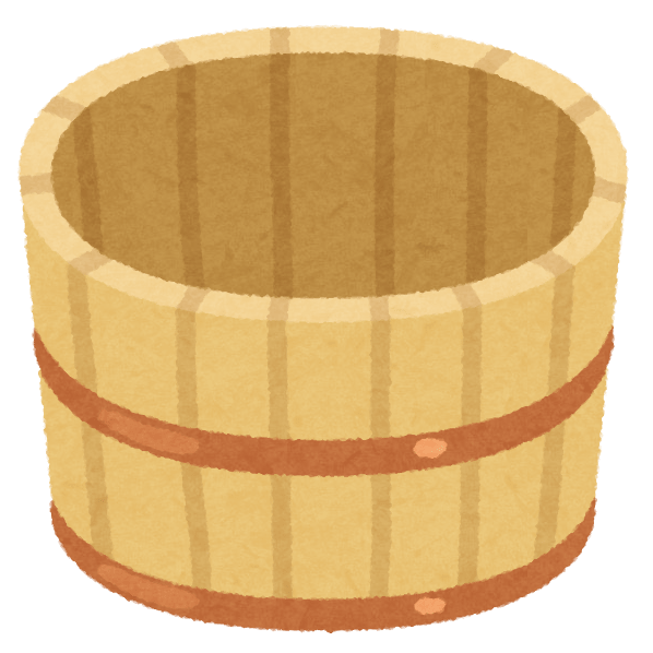 木の風呂桶