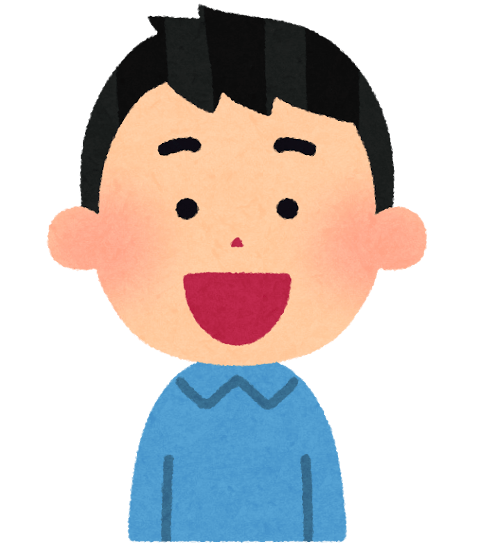 日本語の母音を発音する人