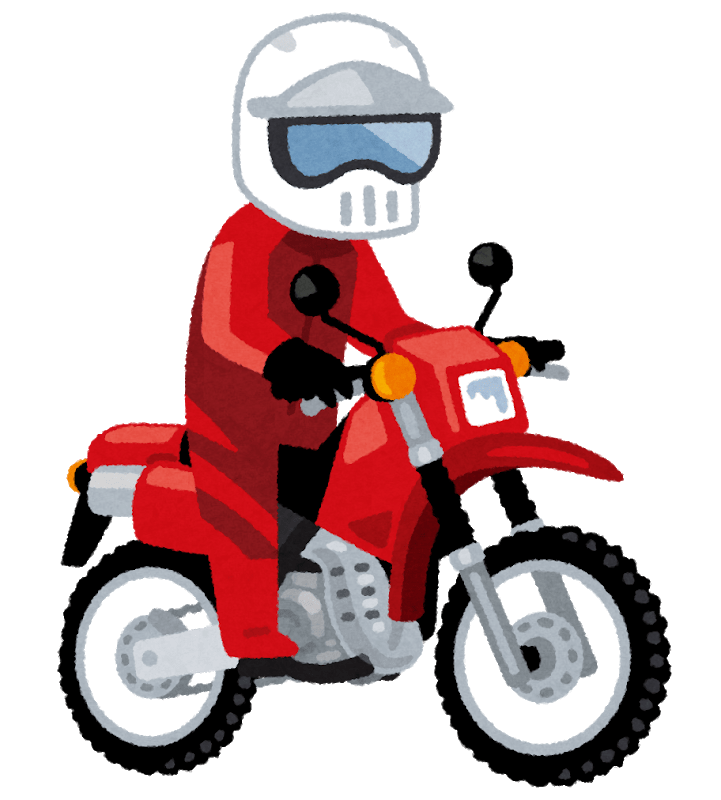 オフロードバイクに乗る人 イラスト素材 超多くの無料かわいいイラスト素材