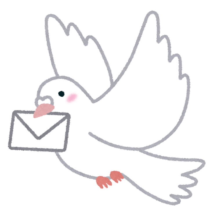 手紙を運ぶ鳩 イラスト素材 超多くの無料かわいいイラスト素材