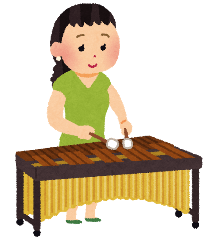 マリンバ-木琴を演奏する女性(オーケストラ)