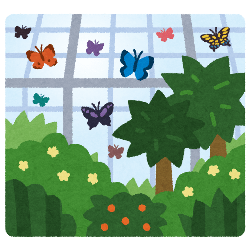 温室植物園 蝶 イラスト素材 超多くの無料かわいいイラスト素材