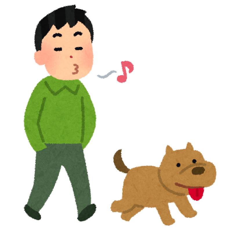 リードなしで犬を散歩させる人 イラスト素材 超多くの無料かわいいイラスト素材