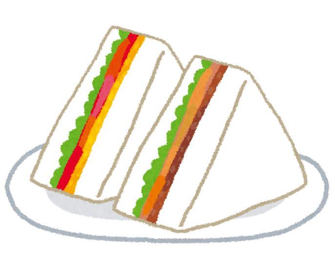 三角形のサンドイッチ