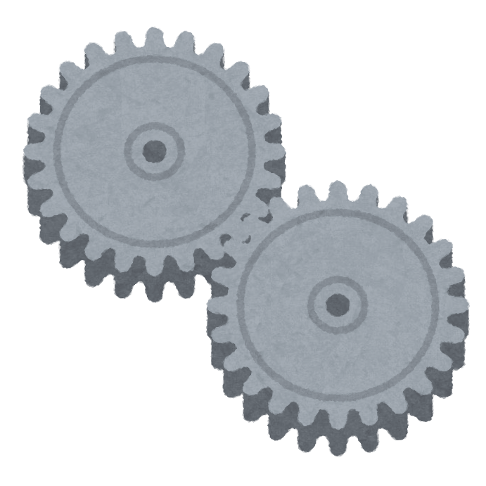 Overlapping gear (three-dimensional)