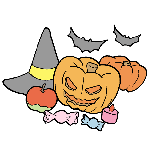 ハロウィングッズセット イラスト素材 超多くの無料かわいいイラスト素材