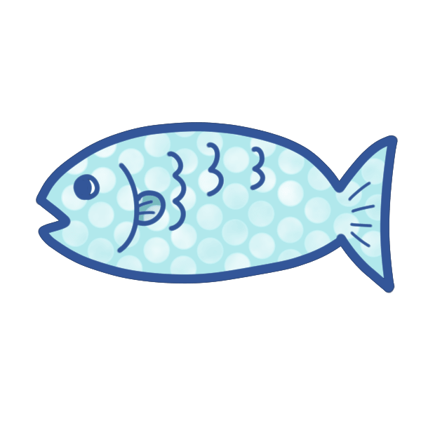 ドット柄の魚 イラスト素材 超多くの無料かわいいイラスト素材