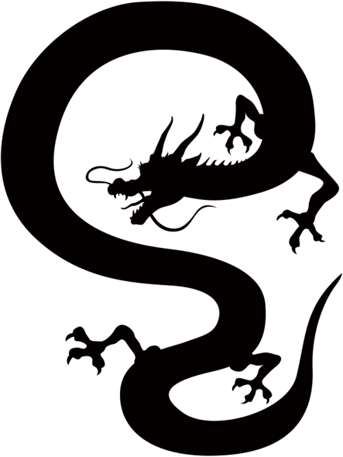 Oriental Dragon Silhouette Illustration Material Lots Of Free Illustration Materials Images