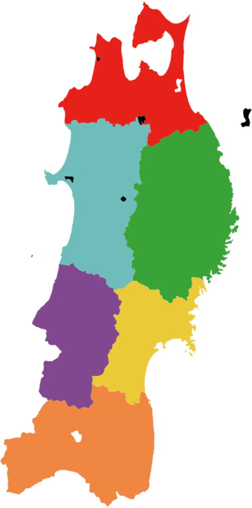 東北6県の地図 ベクター イラスト素材 超多くの無料かわいいイラスト素材