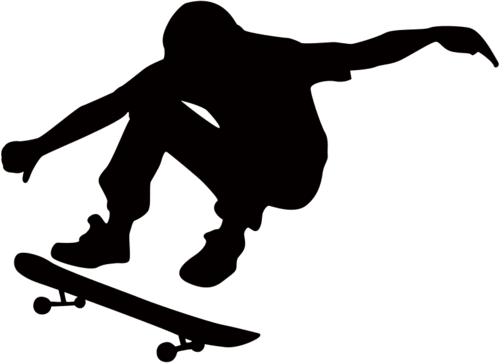 Standard Material For Youth Sites Skateboard Silhouette Illustration Material Lots Of Free Illustration Materials Images