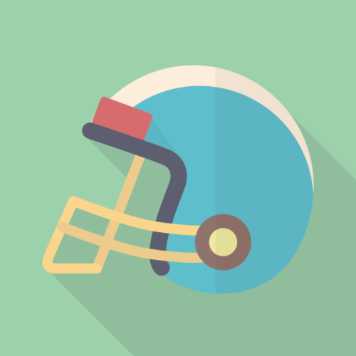 アメリカンフットボールのヘルメットアイコン