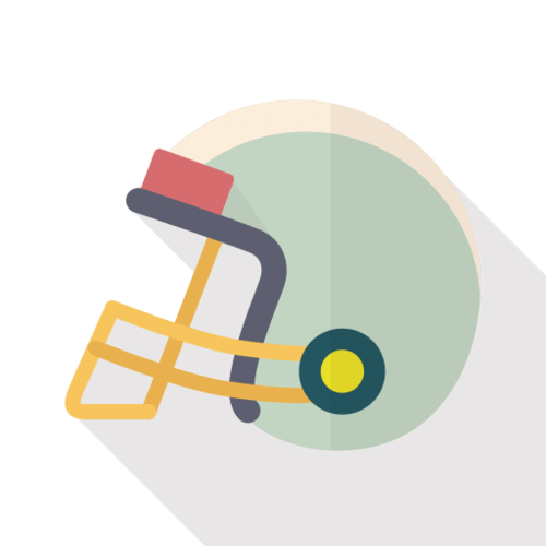 アメリカンフットボールのヘルメットアイコン