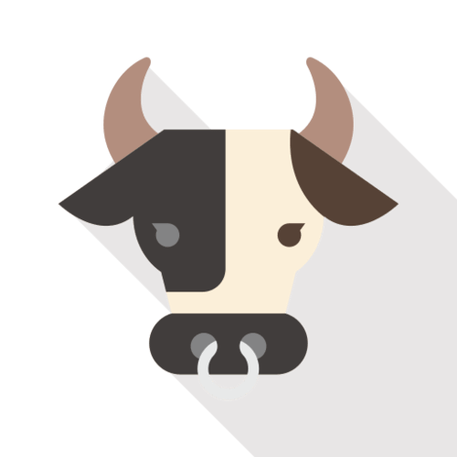 奶牛平面图标