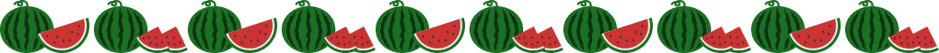 (果物-フルーツ)西瓜(すいか-スイカ)のライン飾り罫線