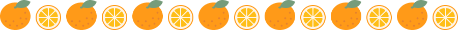 (水果)橘子(橙色)的线装饰格线-轮廓切割/微笑切割