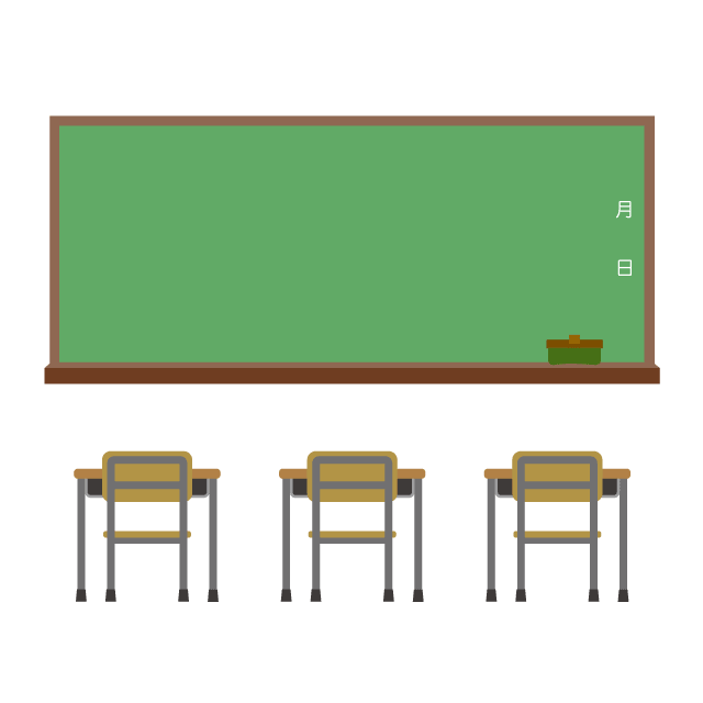 教室的黑板和桌子