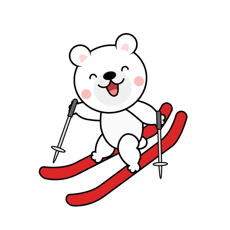 滑雪的北极熊
