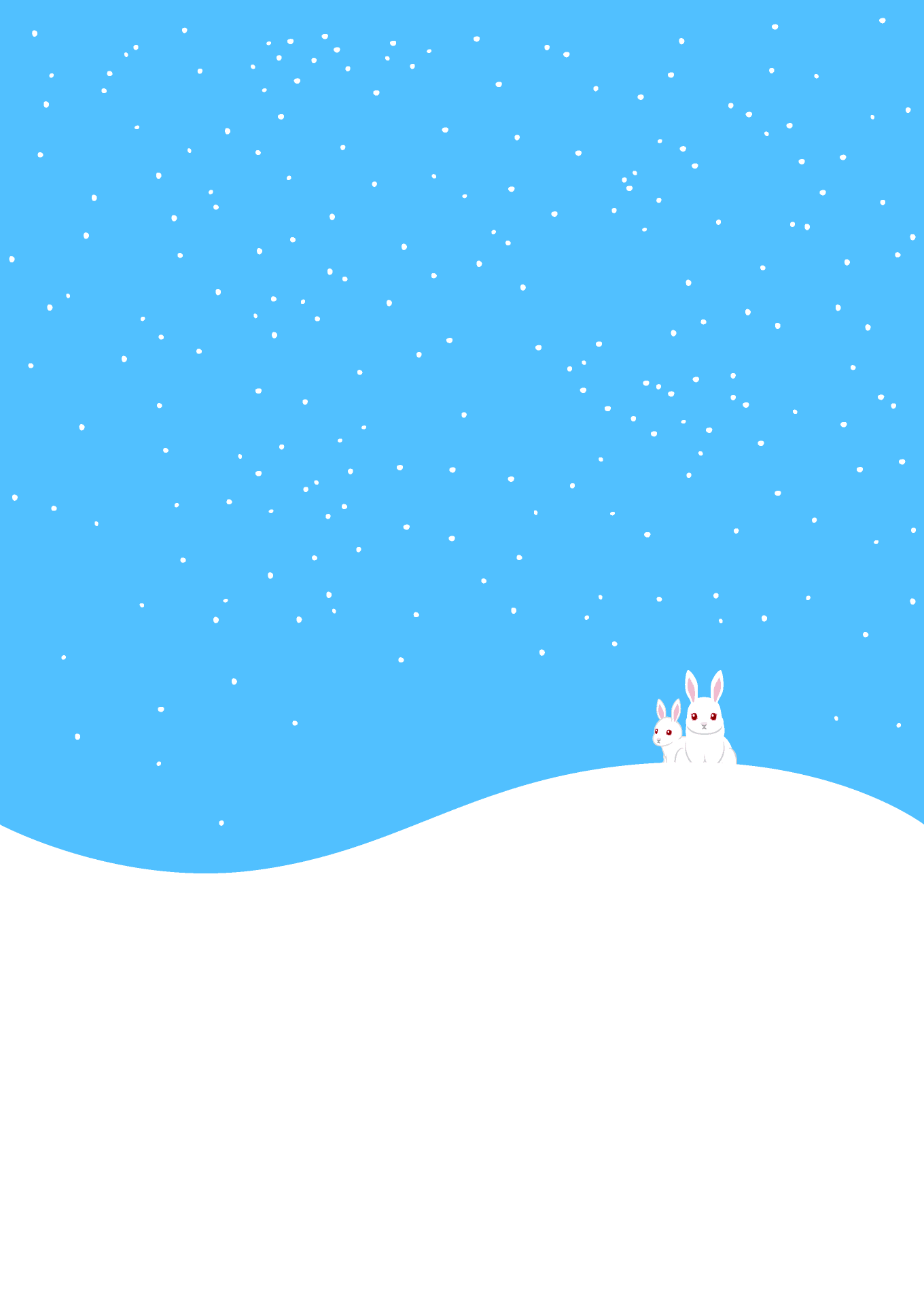 下雪白兔的背景