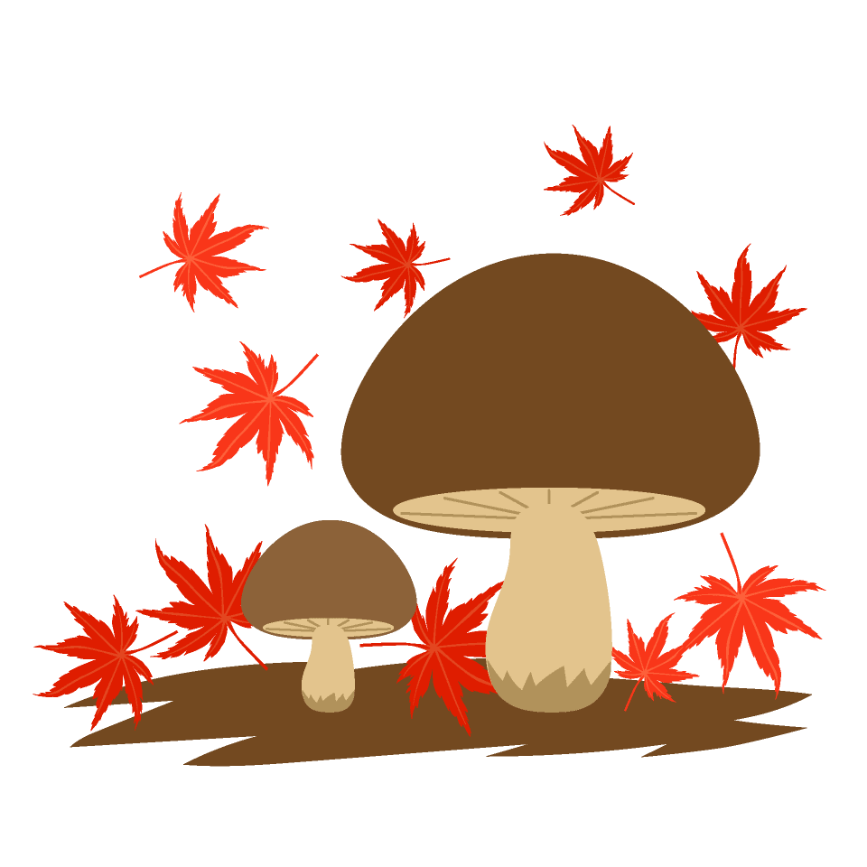 红叶时的蘑菇