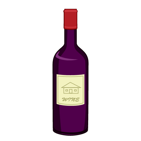 简单的红葡萄酒瓶